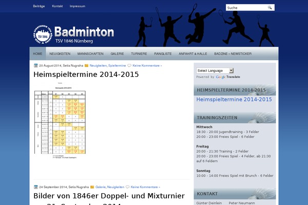 badminton-1846nuernberg.de site used Footballsite