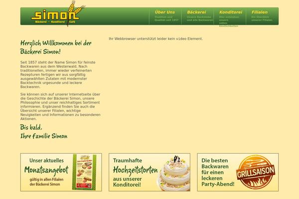 Simon theme site design template sample
