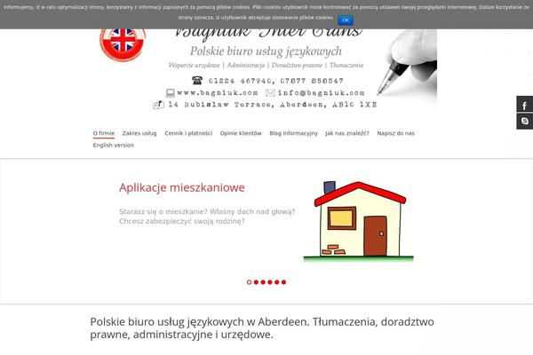 bagniuk.com site used Tango