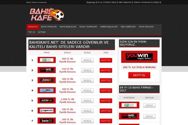 bahiskafe.net site used Casinotown Theme