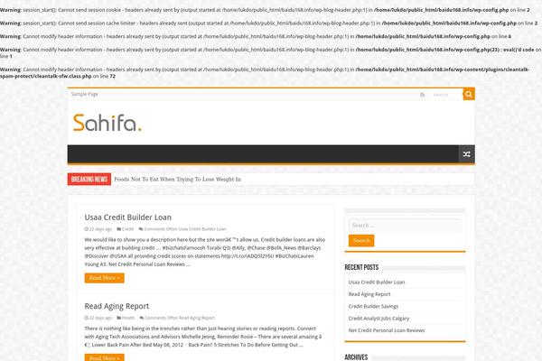 baidu168.info site used Sahifa