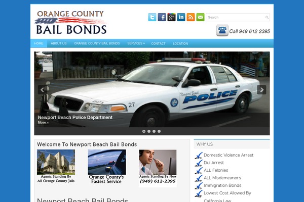 bailbondservicenewportbeach.com site used Semantics