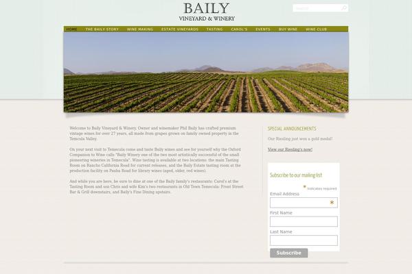 bailywinery.com site used Legourmet