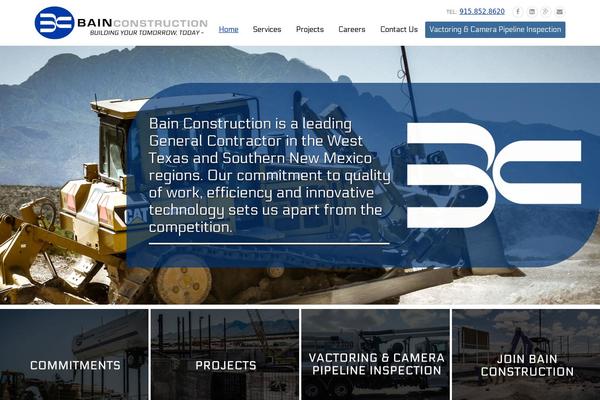 Construction theme site design template sample