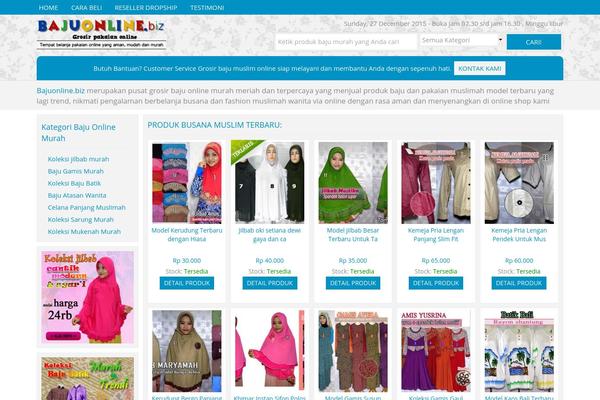bajuonline.biz site used Okestore1.0