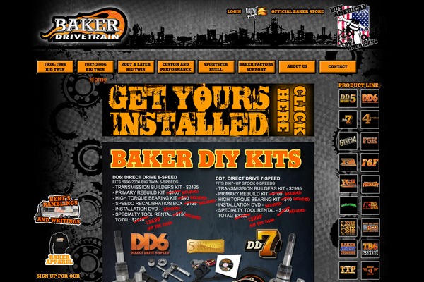 Baker theme site design template sample
