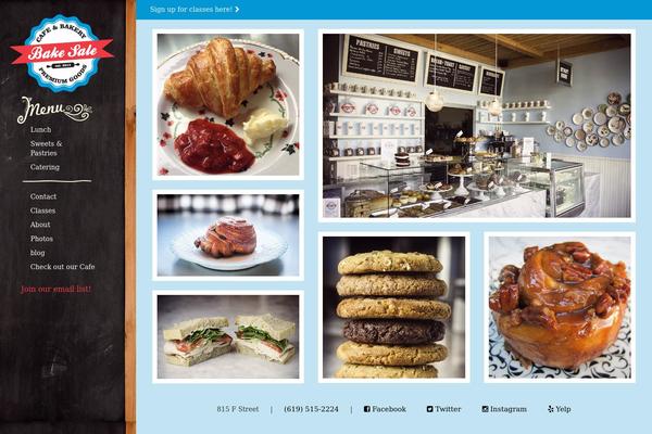 bakesale theme websites examples