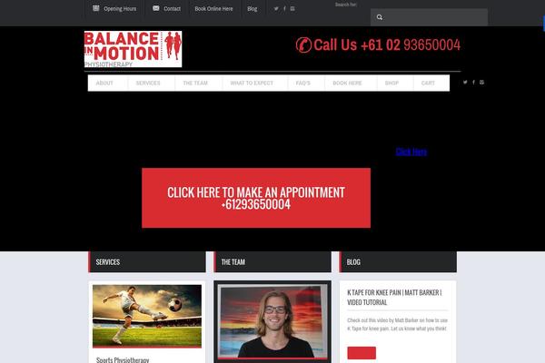balanceinmotion.com.au site used Fit Wp