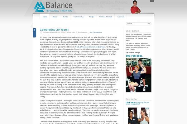 balancepersonaltraining.com site used dfBlog