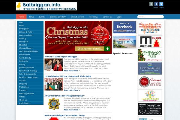 Vantage theme site design template sample