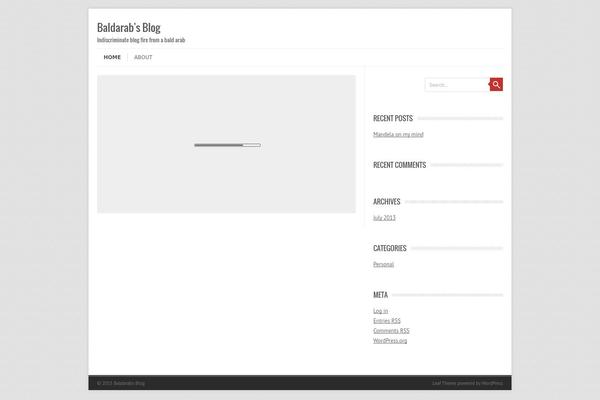 Leaf theme site design template sample