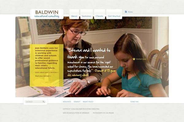 Baldwin theme site design template sample