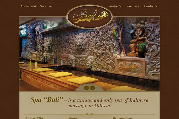 Bali theme site design template sample