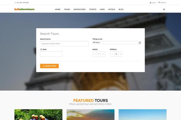 CityTours website example screenshot