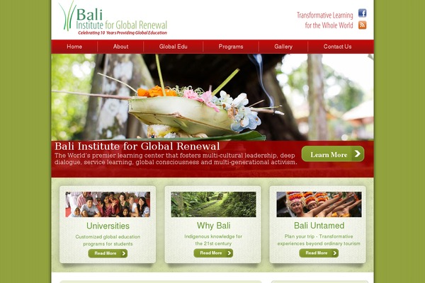 baliinstitute.org site used Bali