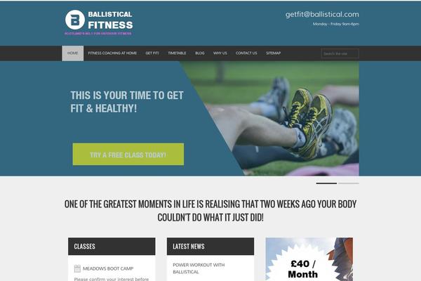 ballistical.com site used Fitness-wp-package