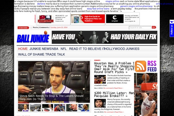 balljunkie.com site used Advance Newspaper
