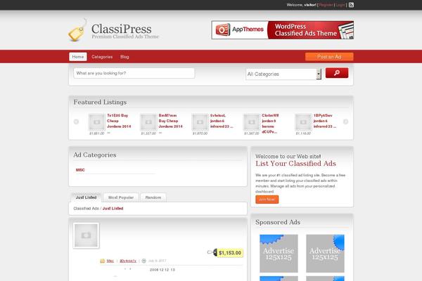 ClassiPress theme site design template sample