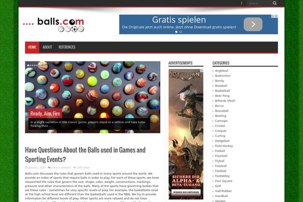 Jarida Child theme site design template sample
