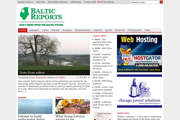 BlogNews theme site design template sample