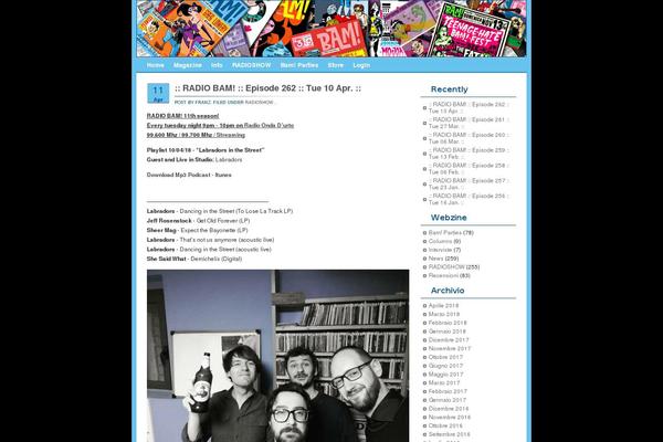 Bam theme site design template sample