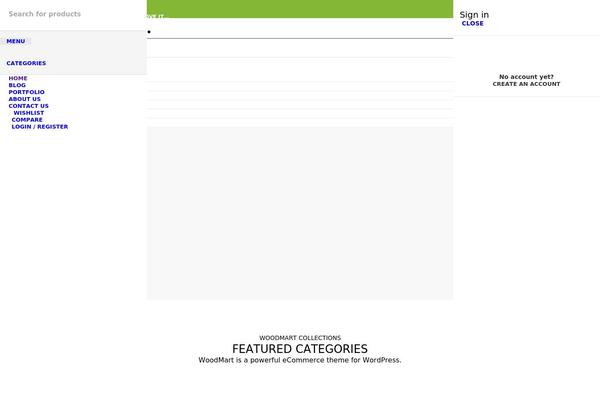 WoodMart theme site design template sample