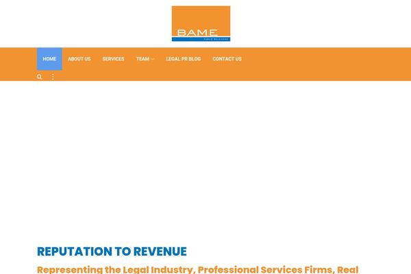 bamepr.com site used Finansico-wp