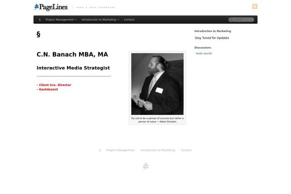 PageLines theme site design template sample