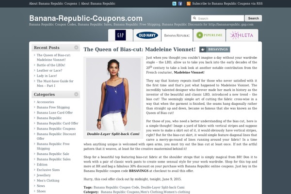 banana-republic-coupons.com site used Banana