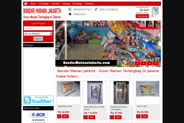 Minimarket theme site design template sample