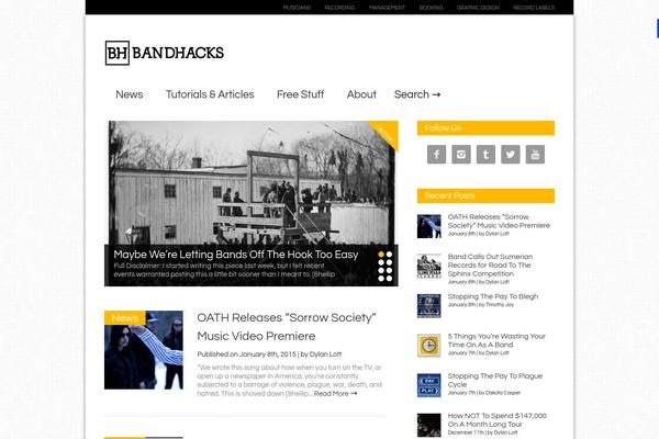 Gonzo theme site design template sample