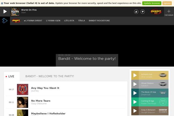bandit.se site used Ilikeradio