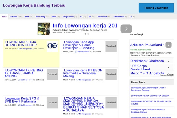 bandungjobfair.com site used Simple