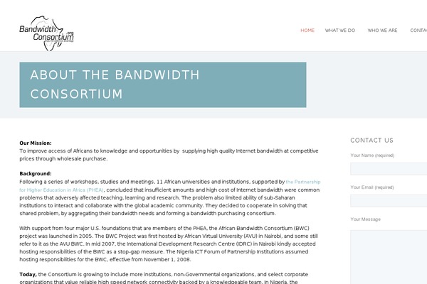 bandwidthconsortium.org site used Mammoth-wp