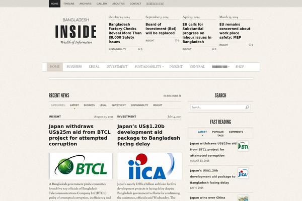 Editorial theme site design template sample