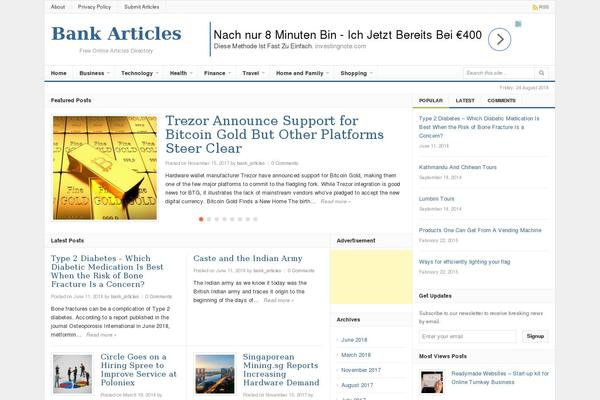 Daily theme site design template sample