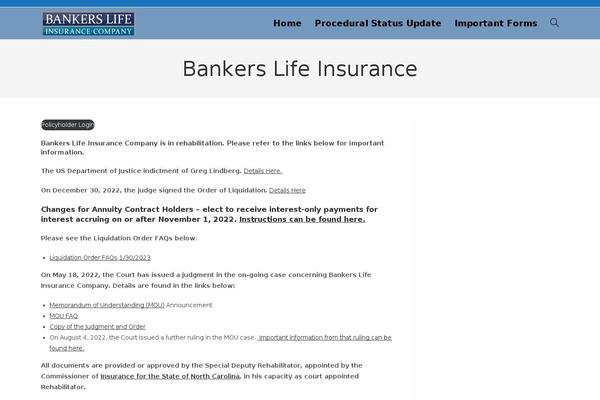 bankerslifeinsurance.com site used OceanWP