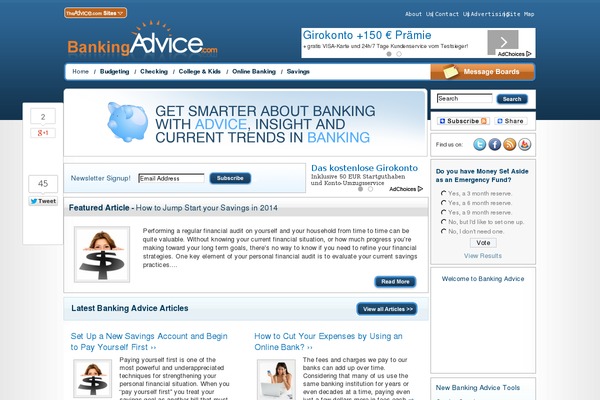 bankingadvice.com site used Webrulon
