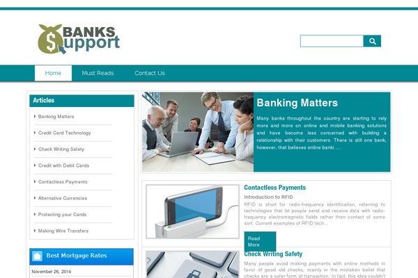 bankssupport.com site used Banking