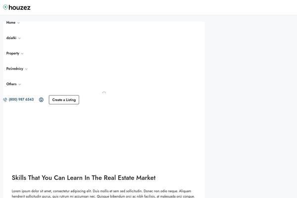Houzez theme site design template sample