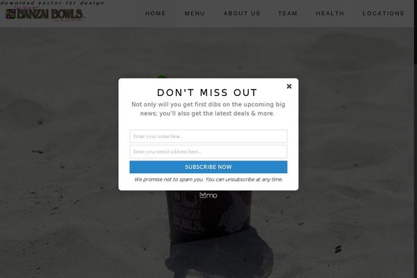 The Flavour theme site design template sample