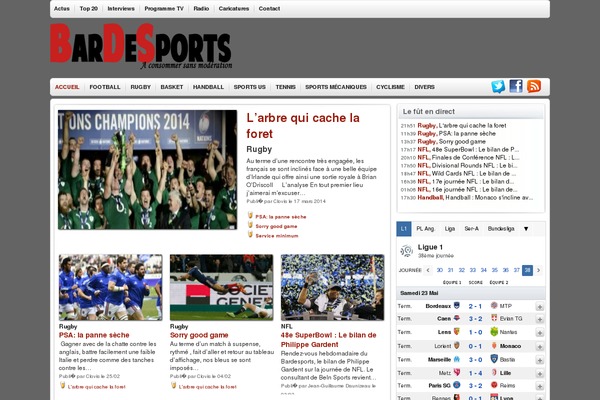 bardesports.fr site used Bluesport