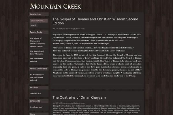 bardic-press.com site used Mountain Creek