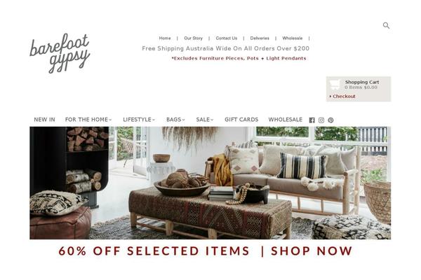 barefootgypsy.com.au site used Afterpay