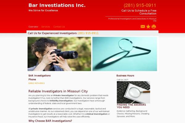 barinvestigations.com site used Beacon-theme_easton