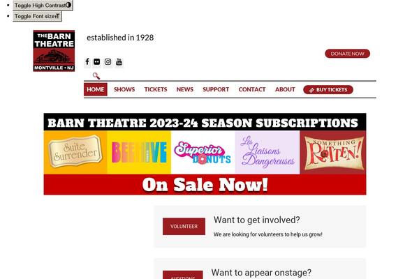barntheatre.org site used Barntheatre