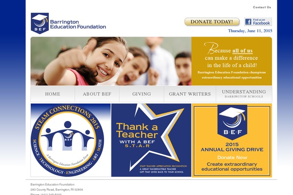 barringtoneducation.org site used Bef