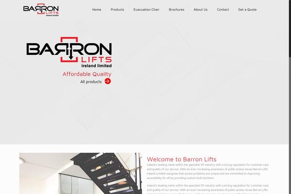 barronlifts.ie site used Barron-child