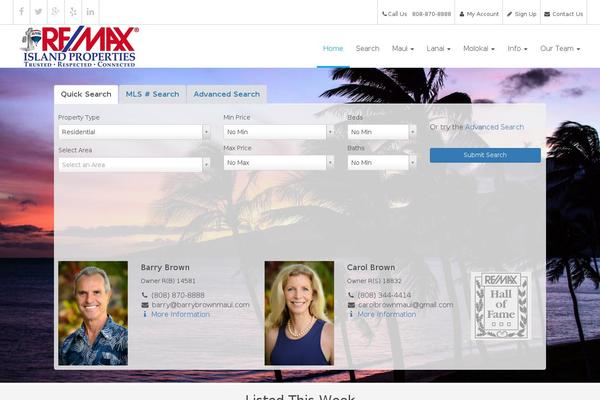 Site using IMPress for IDX Broker WordPress Plugin plugin