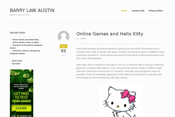 barrylawaustin.com site used HopScotch